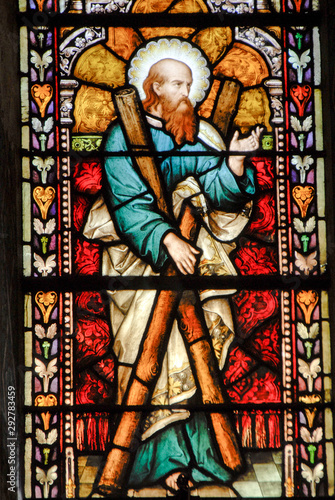 Saint Andrew stain glass