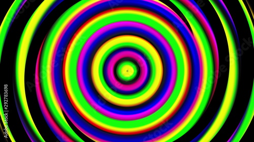 3d bright hypnotic spirals, swirling radial vortex background, computer generated art creative