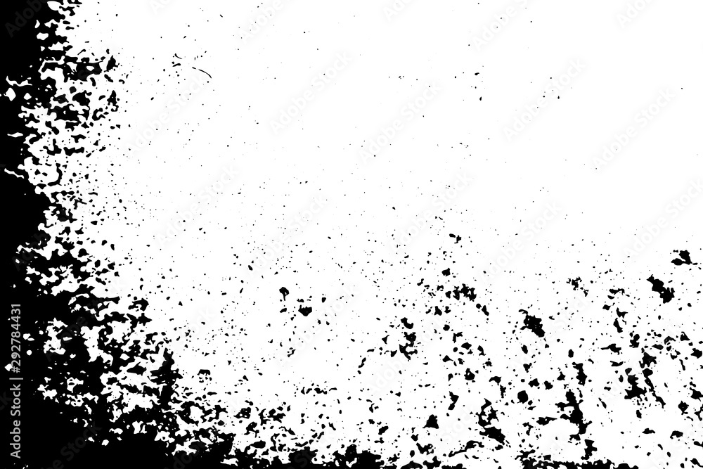 Obraz premium Grunge black texture on white background (Vector). Use for decoration, aging or old layer