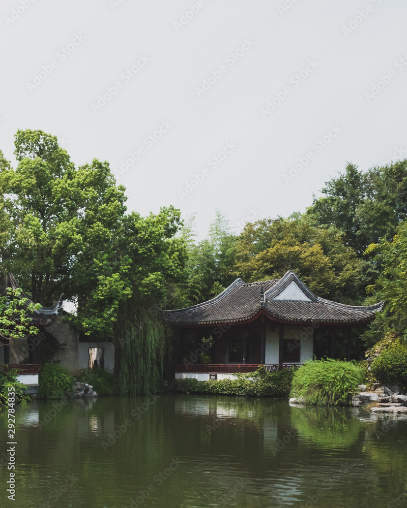 Traditional Chinese garden in old town Tongli, Jiangsu, China