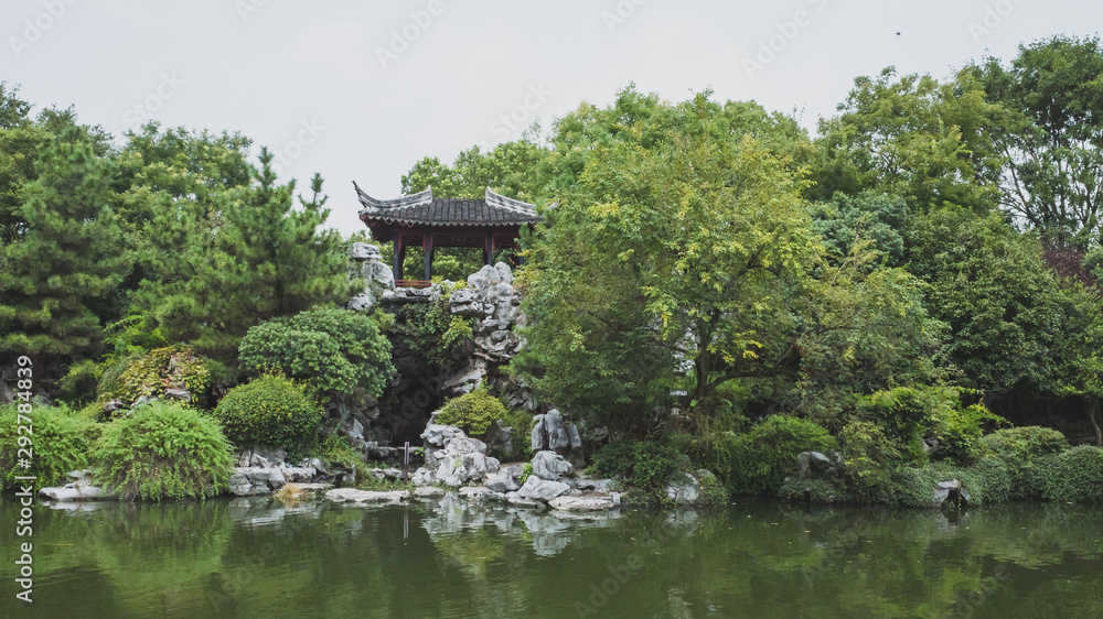 Traditional Chinese garden in old town Tongli, Jiangsu, China Traditional Chinese garden in old town Tongli, Jiangsu, China