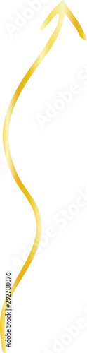 Gold Simple thin arrow variation illustration