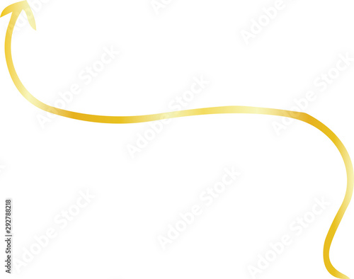 Gold Simple thin arrow variation illustration