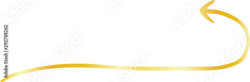 Gold Simple thin arrow variation illustration