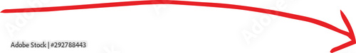 Red and  Simple thin arrow variation illustration