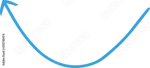 Red and  Simple thin arrow variation illustration