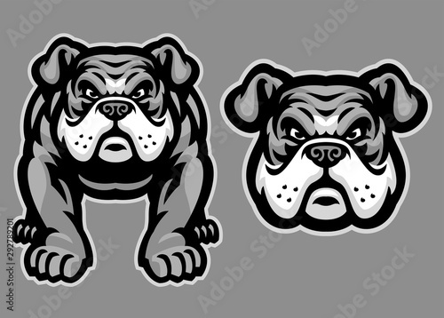 bulldog mascot set