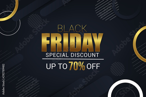 black friday simple modern design banner background vector