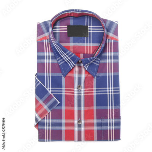 shirt or isolated folded fashionable men shirt new.