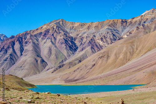 landscape of mountains and blue lake