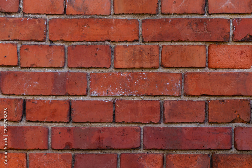 Background, old red brick wall on. Background, old red brick wall on.