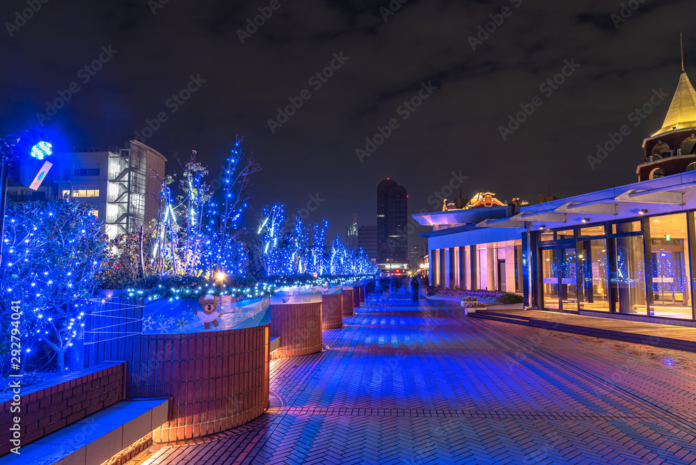 Yebisu Garden Place Winter Illumination festival, famous romantic light up events, beautiful view, popular tourist attractions, travel destinations for holiday in Tokyo city, Japan