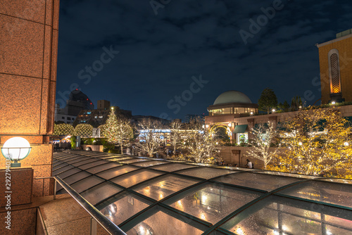 Yebisu Garden Place Winter Illumination festival, famous romantic light up events, beautiful view, popular tourist attractions, travel destinations for holiday in Tokyo city, Japan photo