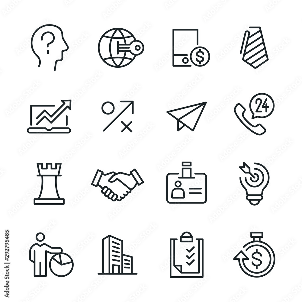 Business and Office - Line Icon Business and Office - Line Icon