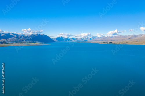 Landscape of lake Tekapo, New Zealand