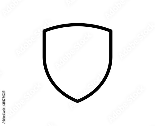 Shield line icon photo