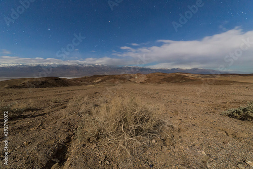Night view of Artist's Drive loop overlooking Death Valley