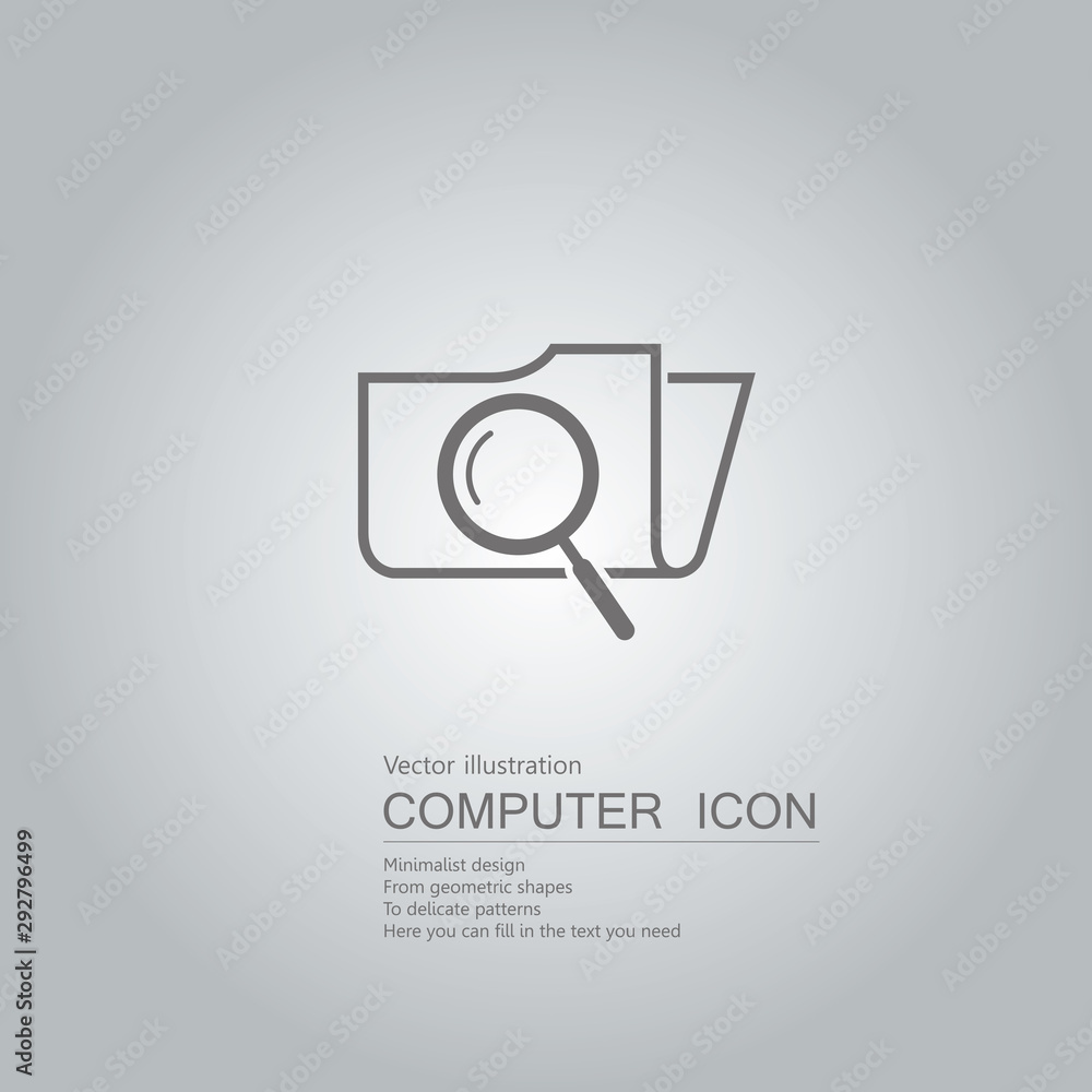 Obraz premium Vector drawn folder icon. Isolated on grey background.