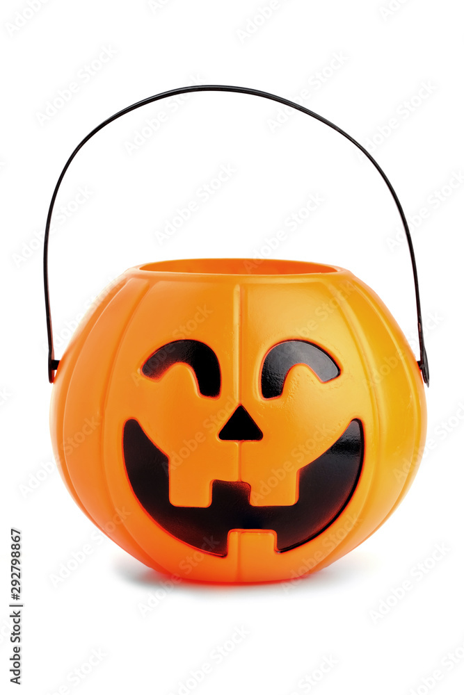 pumpkin toy basket for Halloween seasons.plastic pumpkin, trick or