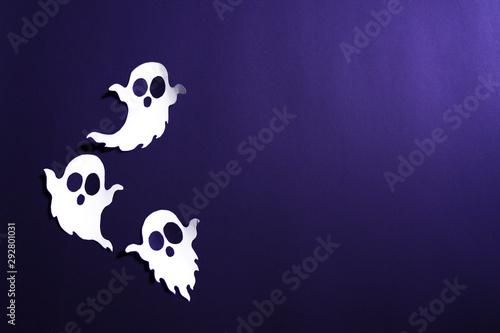 ghost papercut for halloween photo