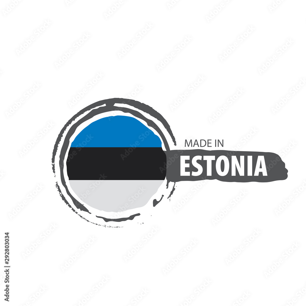 Estonia flag, vector illustration on a white background Estonia flag, vector illustration on a white background