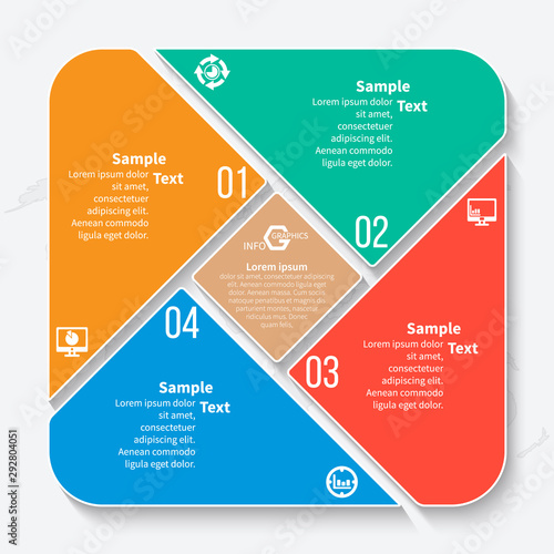 Abstract 3D Paper Infographics. Business template .Vector illustration