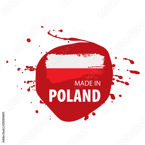 Poland flag, vector illustration on a white background photo