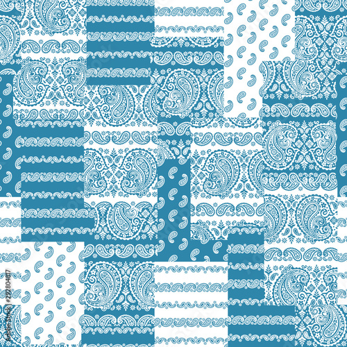 Seamless pattern of beautiful vector paisley,