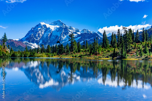Picture Lake Reflection of Mount Shuksan  © Tim