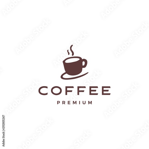 coffee cup logo vector icon illustration