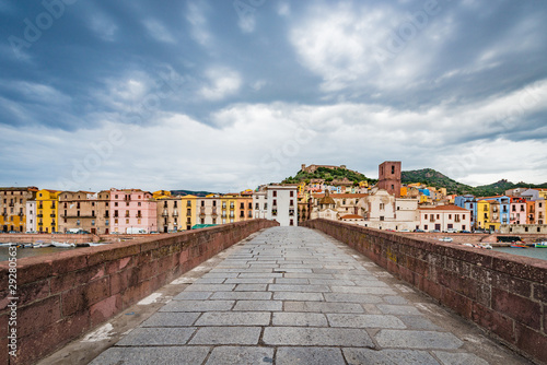 Bosa, colourful town in Sardinia, Italy. photo