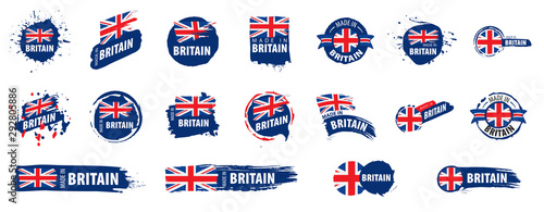United Kingdom flag, vector illustration on a white background
