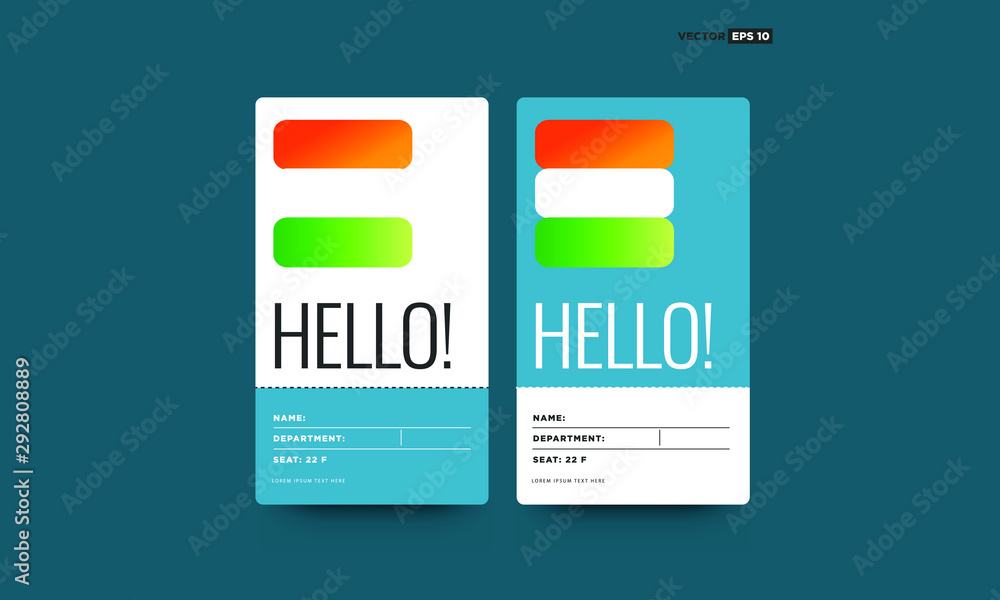 Fototapeta premium Hello ID Tag Card with Name Department Details and India Flag Illustration for Meetings and Seminars