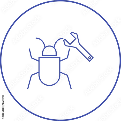 Beautiful Bug fixing vector line icon