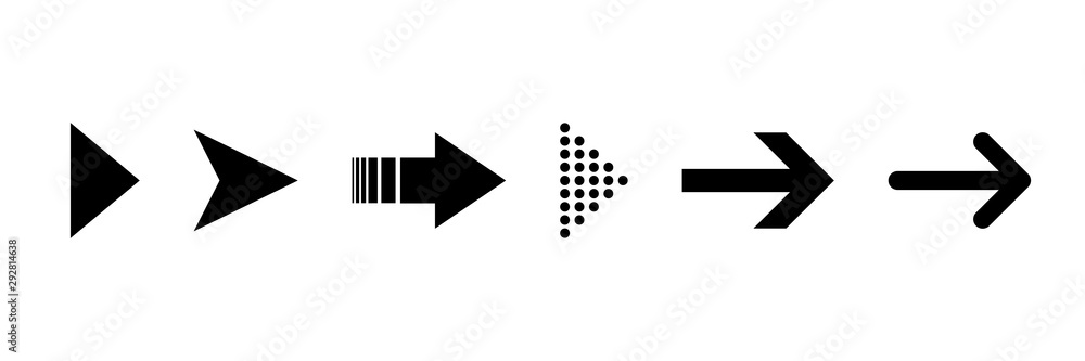 Arrow icon. Set of black isolated vector icon arrows. Arrow. Vector arrows collection. Arrow icon. Set of black isolated vector icon arrows. Arrow. Vector arrows collection.