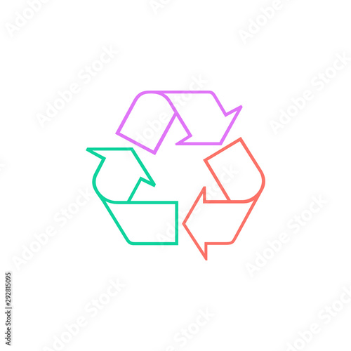 Colorful Arrow Recycle Logo...