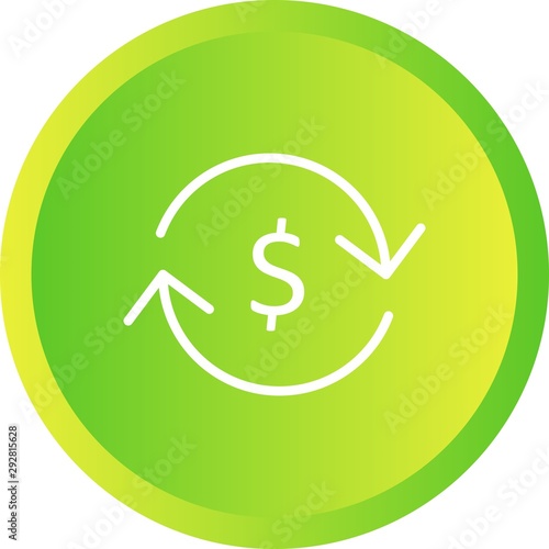 Beautiful Currency exchnage vector line icon photo