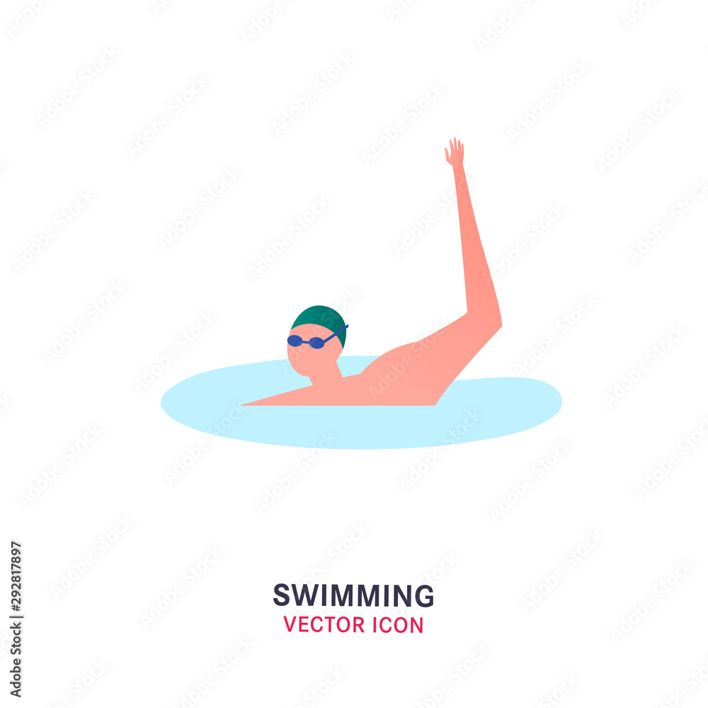 Fototapeta premium Vector swimming icon