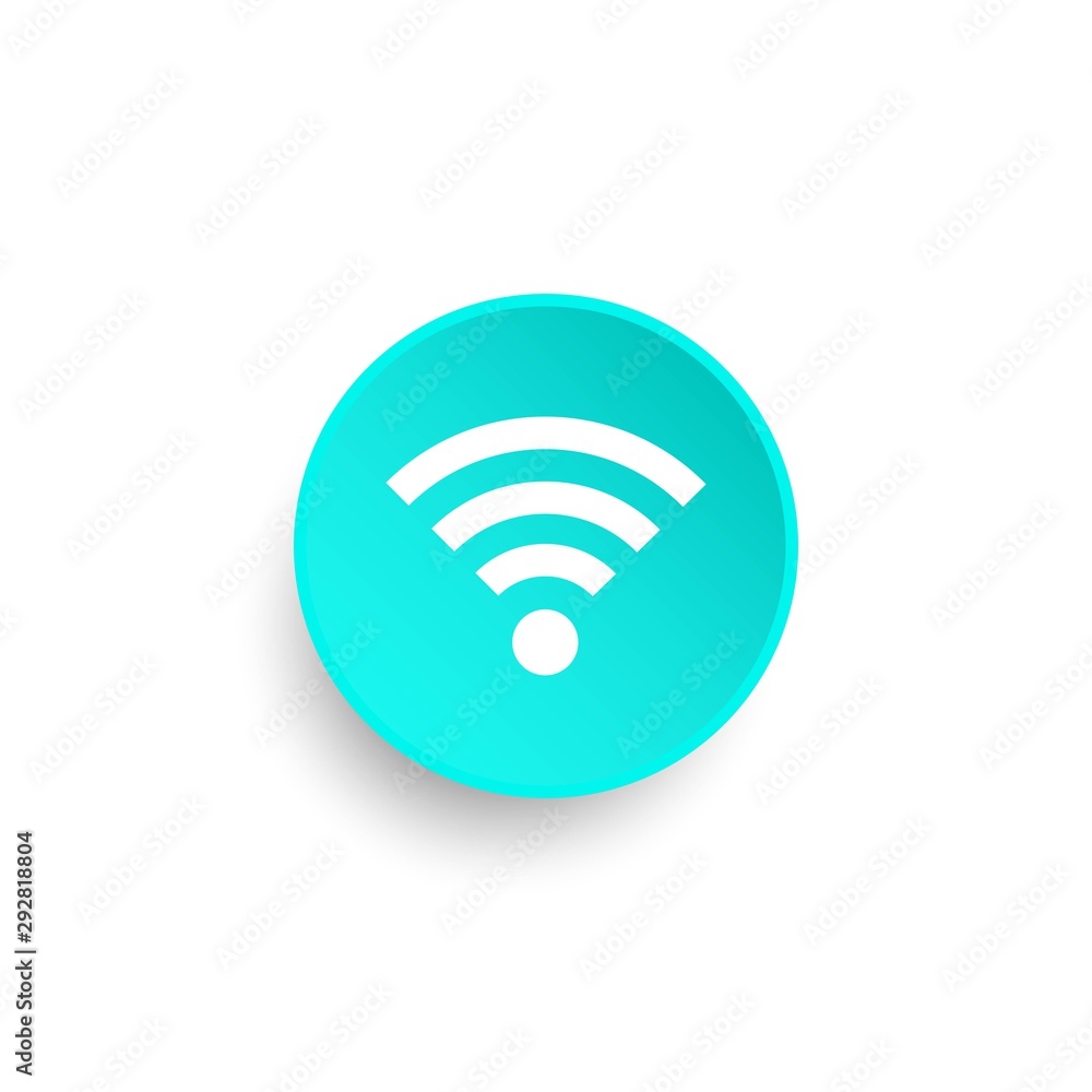 Wifi Button Icon Vector Illustration Wifi Button Icon Vector Illustration