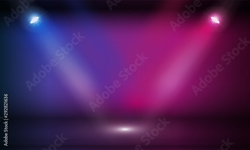 Stage podium with lighting, Stage Podium Scene with for Award Ceremony on Light pink Background vector design.