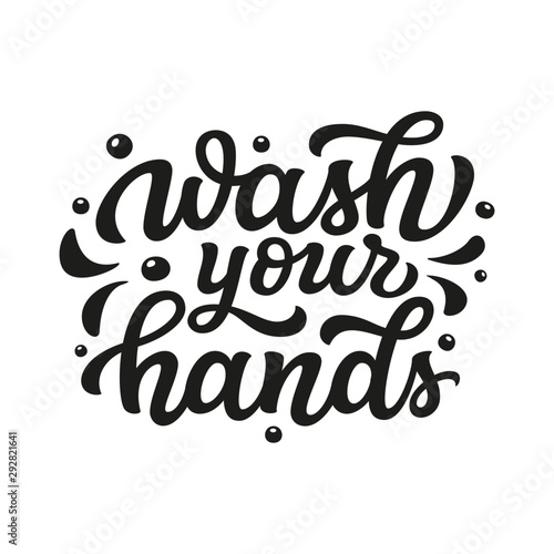 Wash your hands. Typography poster