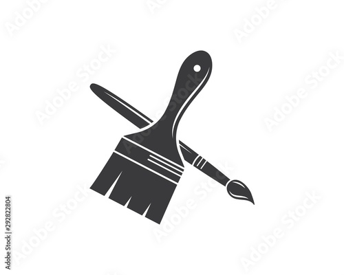 paint brush vector icon illustration