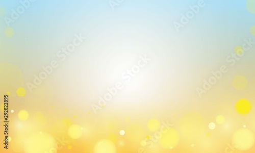 Abstract bokeh Light gold color with soft light background for wedding vector magic holiday poster design.