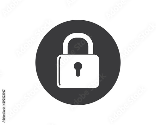 lock icon logo vector template