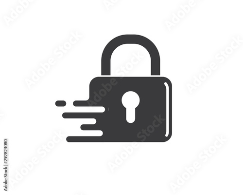 lock icon logo vector template