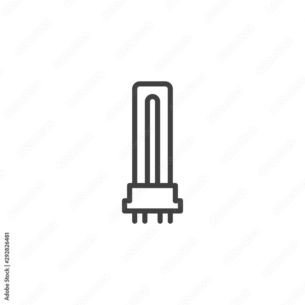 led light bulb line icon. linear style sign for mobile concept and web design. Lamp outline vector icon. Symbol, logo illustration. Vector graphics