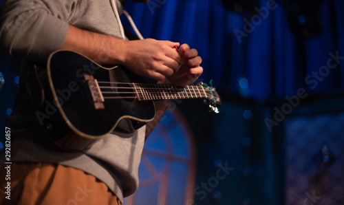 musician with ukulele