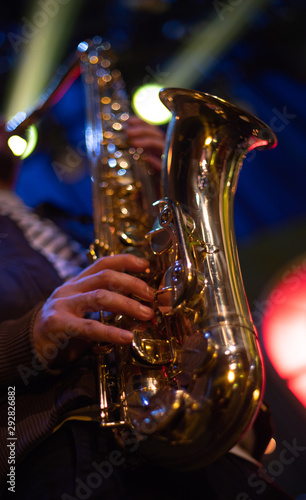 musician with saxophone