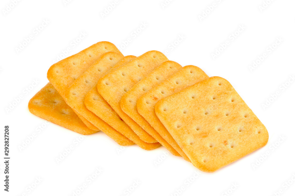 Pile of Crackers Isolated on White Background Pile of Crackers Isolated on White Background