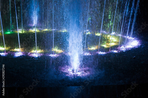 Musical fountain. Evening show.